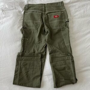 Dickies khaki green carpenter cargo straight leg pants